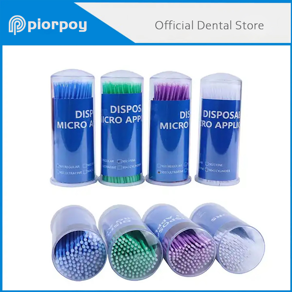Teeth Whitening Brush - PIORPOY100Pcs/Bottle Dental Disposable Micro Brushes Applicators