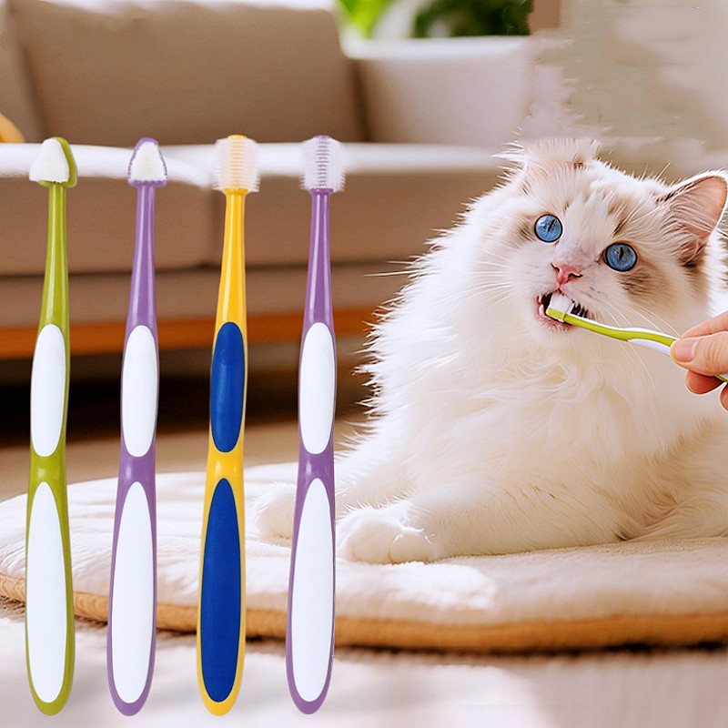 Teeth Whitening Brush - Dog Toothbrush 360 Degree Pet Toothbrush