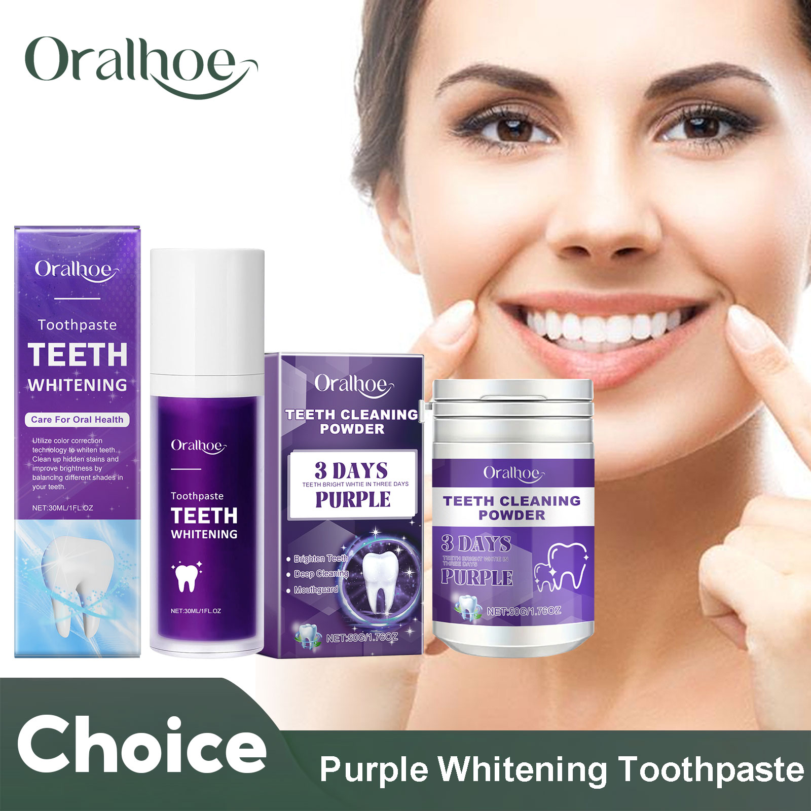 Teeth Whitening Remedies - Purple Corrector Teeth Whitening Toothpaste Deep
