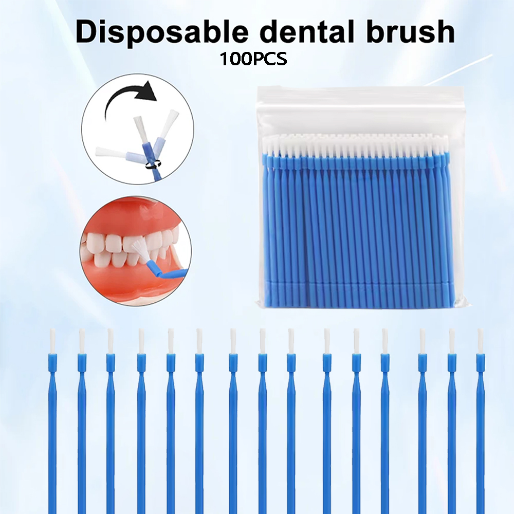 Teeth Whitening Brush - 100Pcs Dental Disposable Micro Brush Applicators