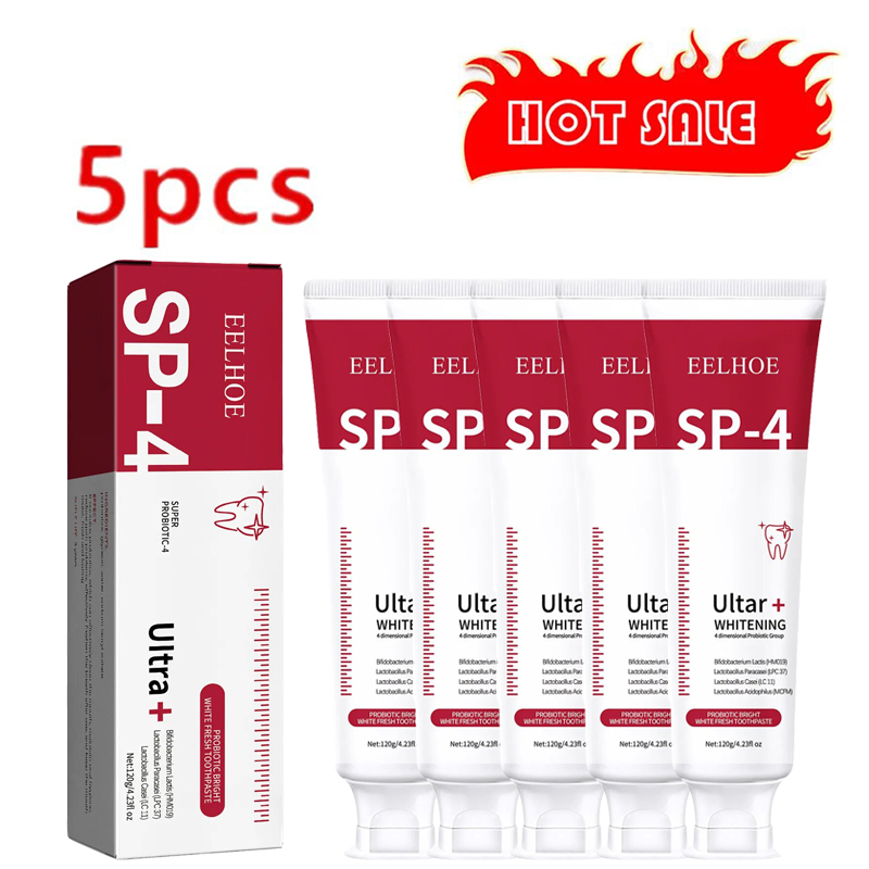 Teeth Whitening Enzymes - 5pcs Sp-4 120g Probiotic Whitening Toothpaste