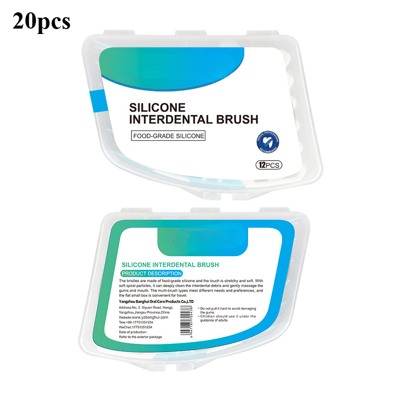 Teeth Whitening Gel - Silicone Interdental Tooth Brush Interdental Brushing