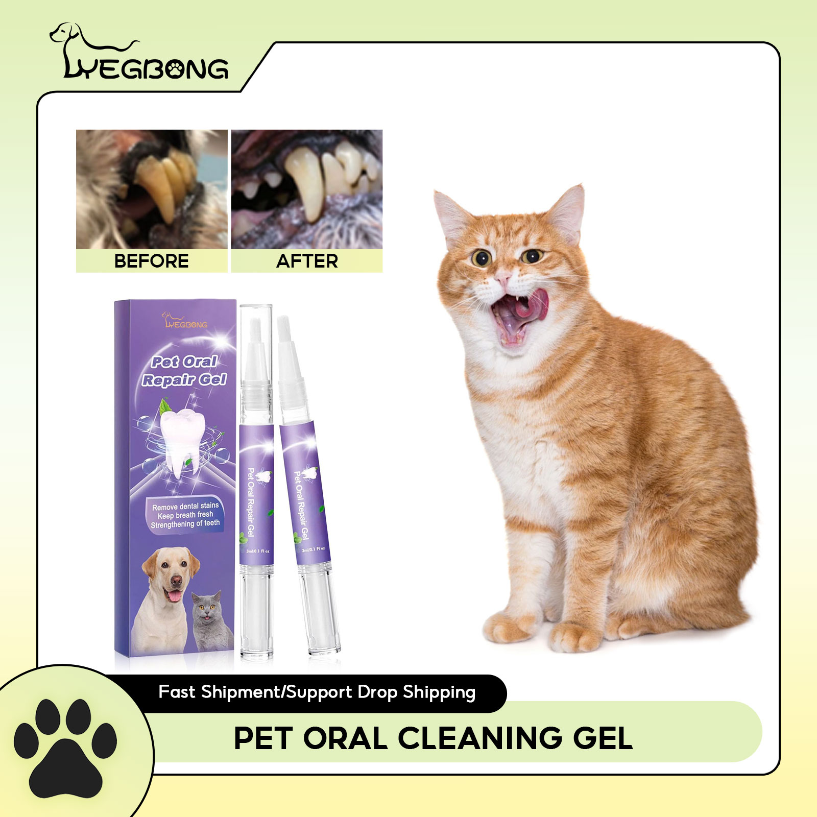 Teeth Whitening Remedies - Pet Oral Repair Gel Puppy Tartar