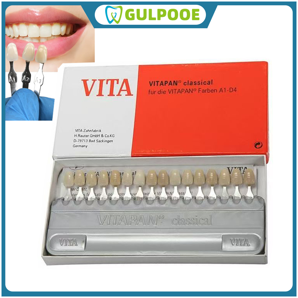 Teeth Whitening Shade Guide - GULPOOE Dental 16 Colors Guide Vita