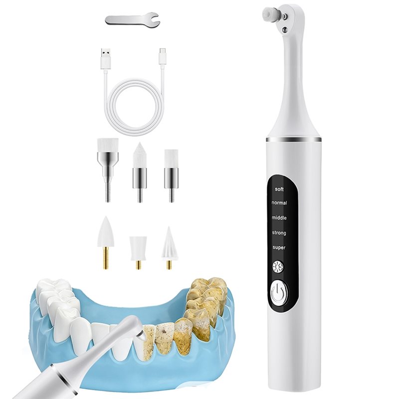 Teeth Whitening Brush - A83G-LED Light Rechargeable Electric Tooth Polisher