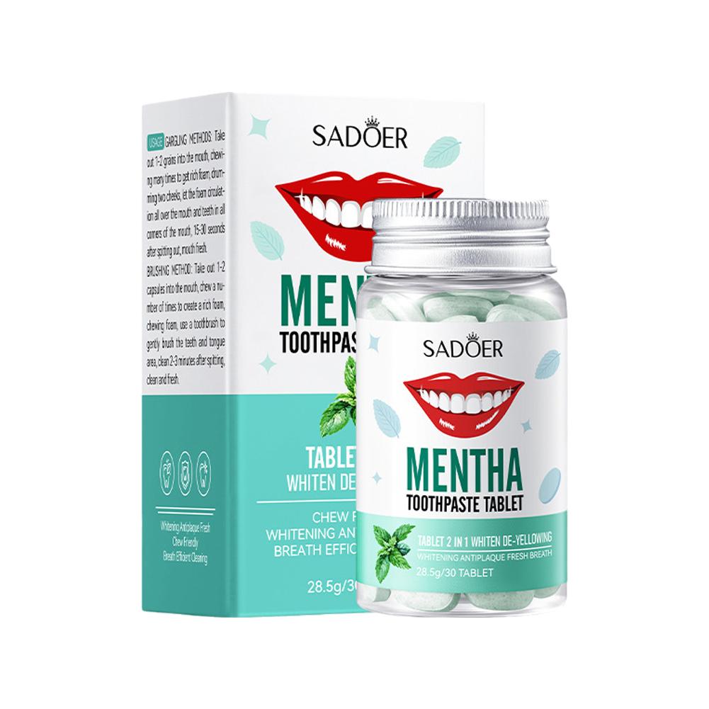 Teeth Whitening Toothpaste - Mint Solid Toothpaste Tablets Mint Flavors