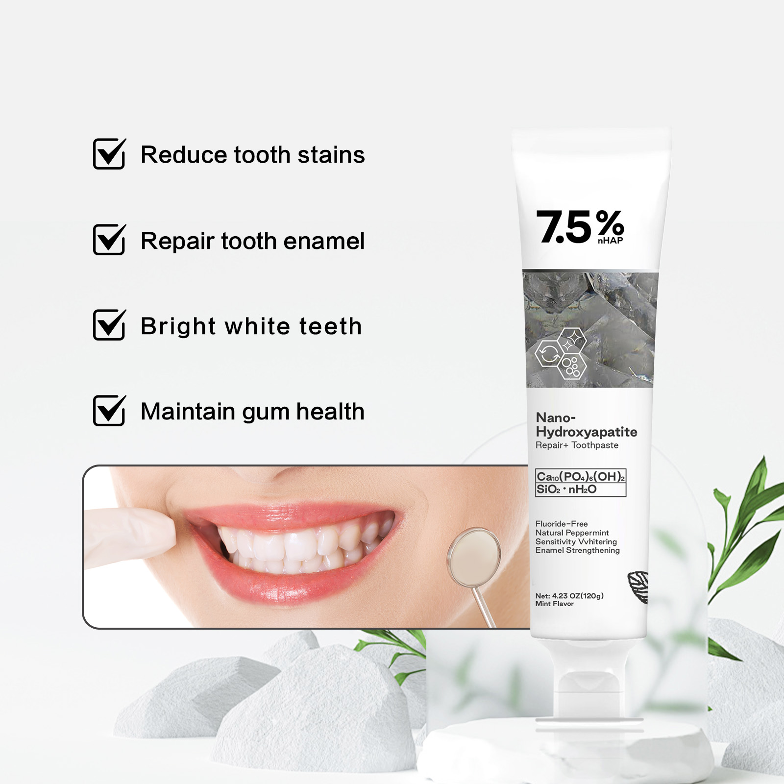 Nano Hydroxyapatite Toothpaste - Teeth Whitening Toothpaste review and price
