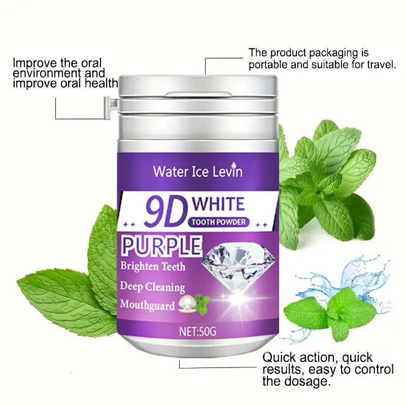 9D White Tooth Powder Brighten - Teeth Whitening Ingredients review and price