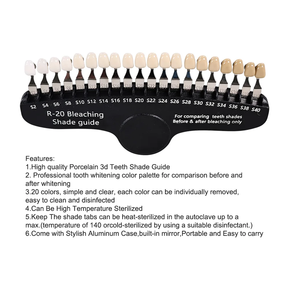 ELIJAH R-20 Bleaching Shade Gu - Teeth Whitening Shade Guide review and price