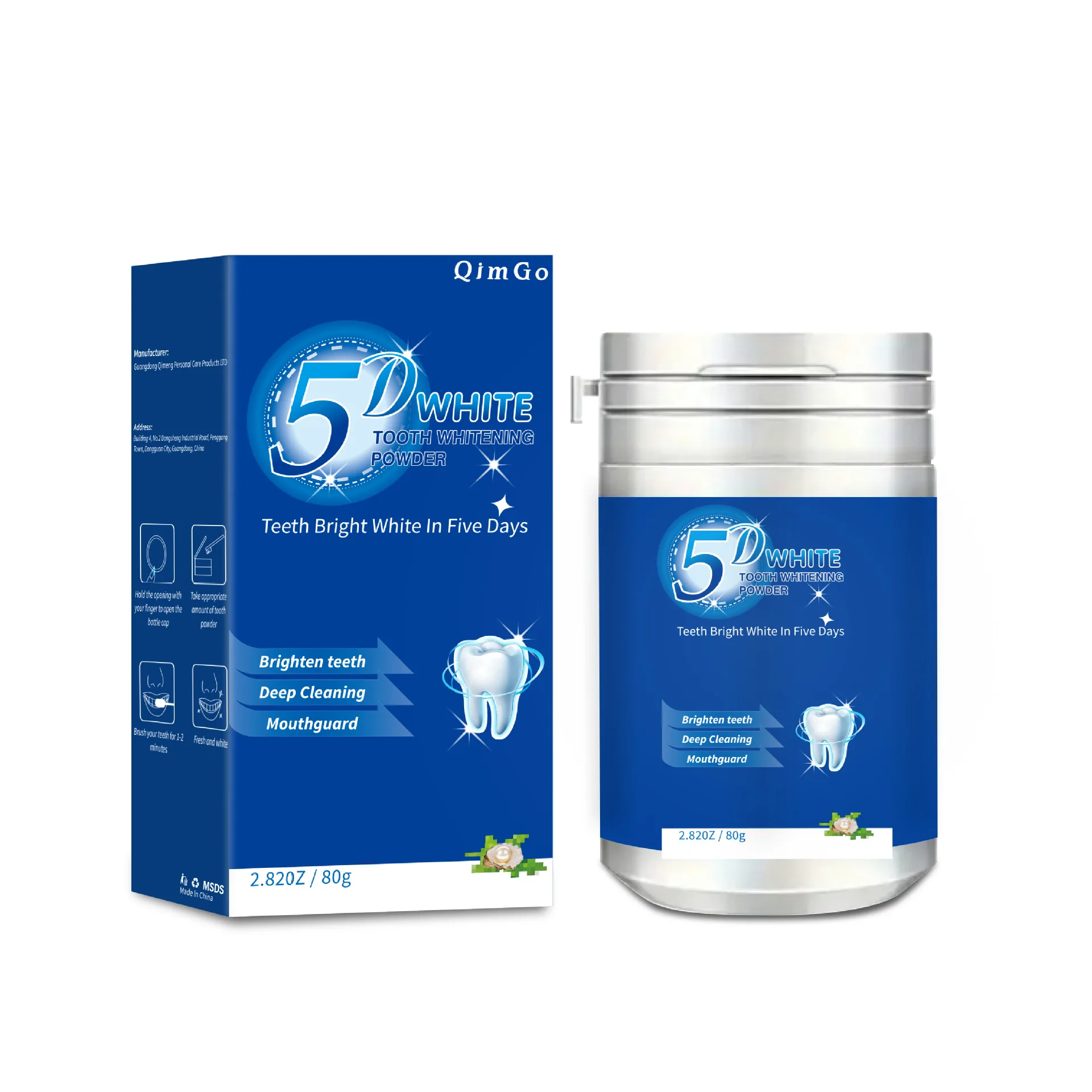 5D 80g Blue Enzyme Teeth White - Teeth Whitening Enzymes review and price