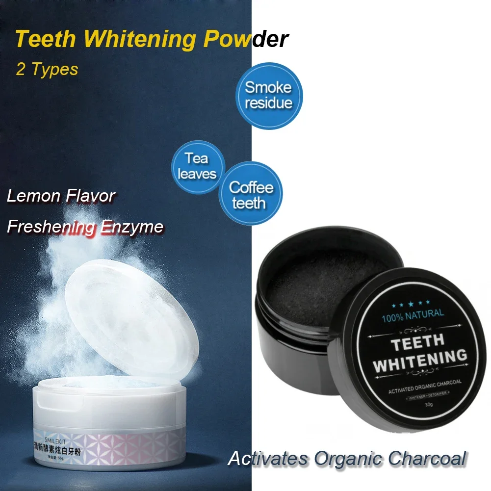 2 Types Teeth Whitening Powder - Teeth Whitening Enzymes review and price