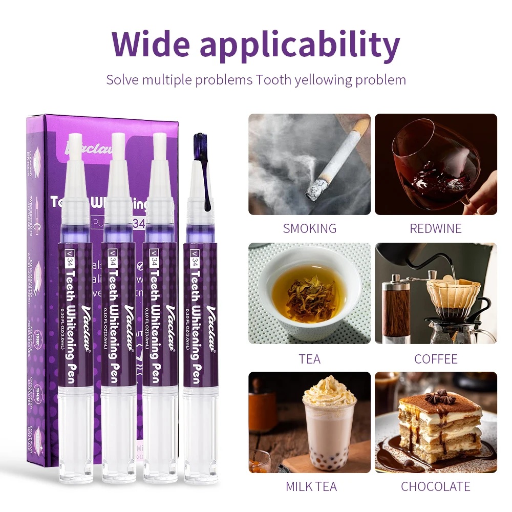 Vaclav V34 Purple teeth whiten - Teeth Whitening With Hydrogen Peroxide review and price